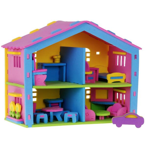 3D lėlių namelis su baldeliais  "Puzzle "